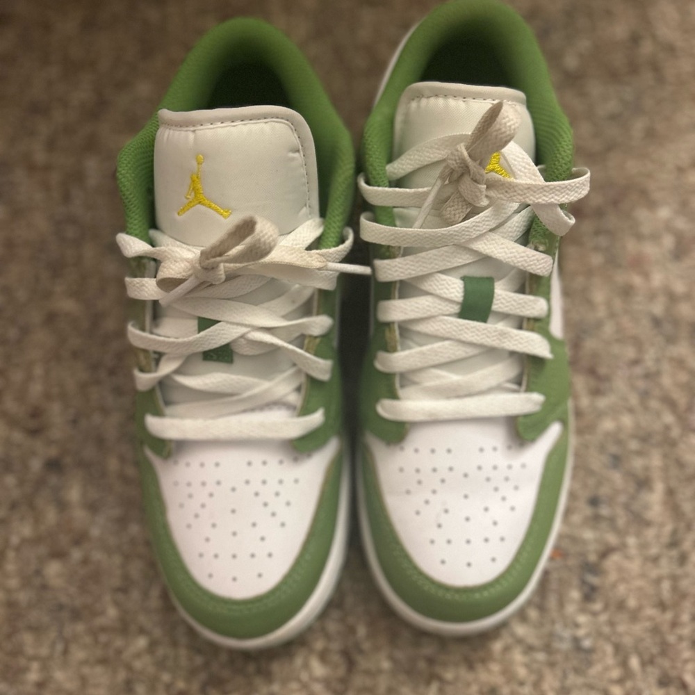 Green and Yellow Boys Sneakers